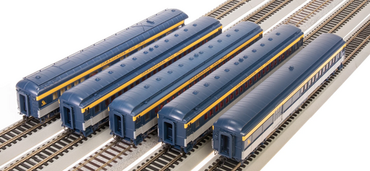 Broadway Limited HO Heavyweight C&O 5-Car Passenger Set, Tri-Color Scheme, (Chesapeake & Ohio #439, #707, #710, #722, #25)