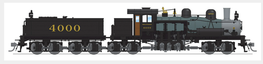 Broadway Limited Imports (BLI) Steam Engine 7813 Class D 4-truck Shay, Southern #4000, As Delivered Paint, Paragon4 Sound/DC/DCC, Smoke, HO