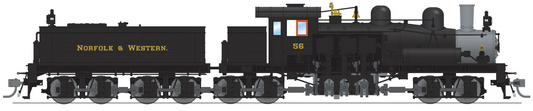 Broadway Limited Imports (BLI) Steam Engine 7817 Class D 4-truck Shay, Norfolk & Western #156, Paragon4 Sound/DC/DCC, Smoke, HO