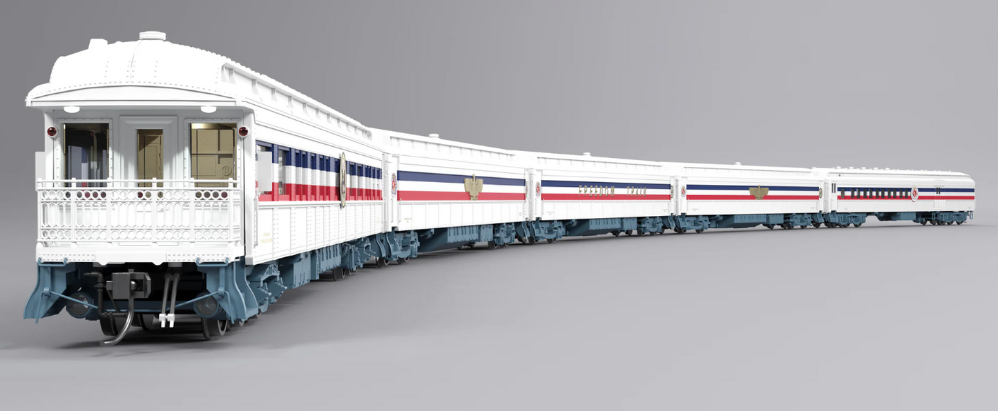 Broadway Limited BLI9712 HO Scale 1947 Freedom Train Heavyweight 5-Car Passenger Set, 1947 Scheme