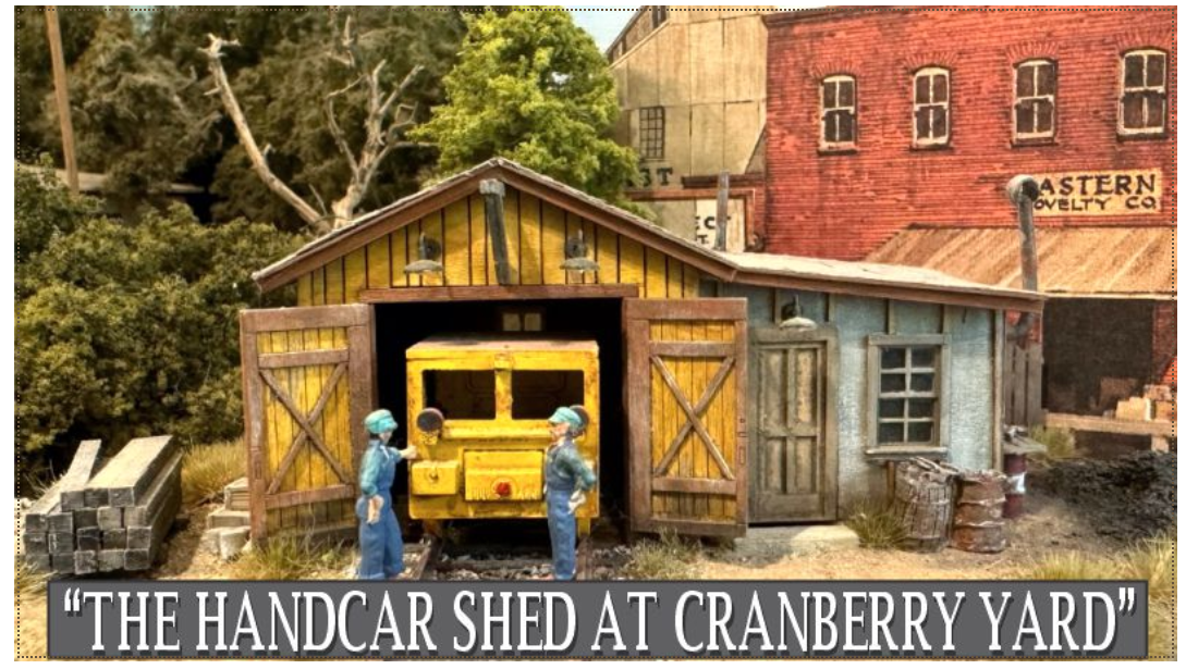 Bar Mills Scale Model Works HO Scale 362 Handcar Shed at Cranberry Yard