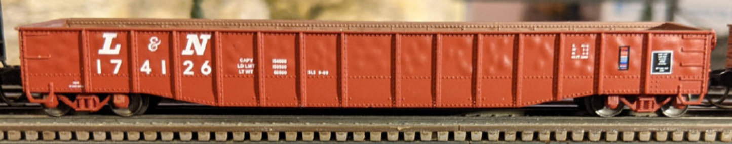 Bluford Shops 52130 N Scale - 52'6" 15-Panel Lightly Dented Mill Gondola Louisville & Nashville L&N #174102