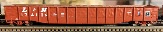 Bluford Shops 52130 N Scale - 52'6" 15-Panel Lightly Dented Mill Gondola Louisville & Nashville L&N #174102