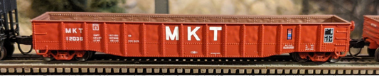 Bluford Shops 52140 N Scale - 52'6" 15-Panel Lightly Dented Mill Gondolas Missouri-Kansas-Texas MKT #12227