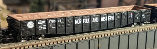 Bluford Shops 52158 N Scale - 52'6" 15-Panel Heavily Dented Mill Gondola Norfolk & Western #275207