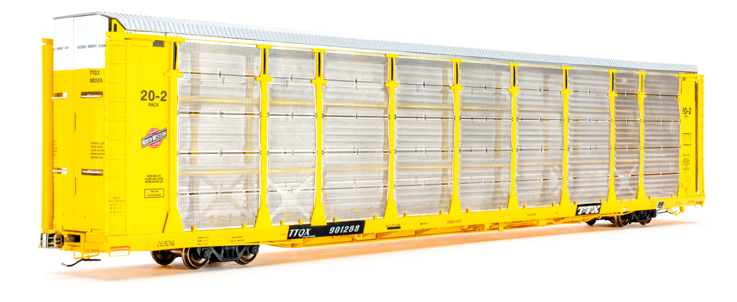 Class One Model Works FC00648 HO Scale Thrall 20-2 Autorack Chicago & Northwestern #901288