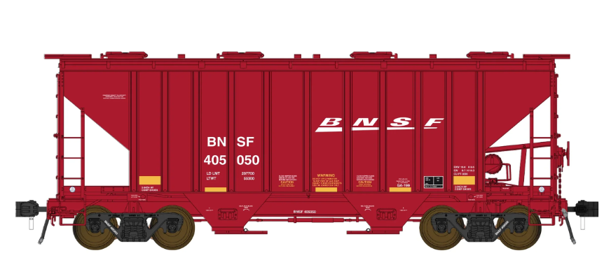 Class One Model Works FC01004 HO Scale - PS 3000CD Two-Bay Hopper BNSF #405004