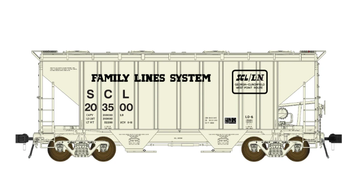 Class One Model Works FC01022 HO Scale - PS 3000CD Two-Bay Hopper Seaboard Coast Line #203500