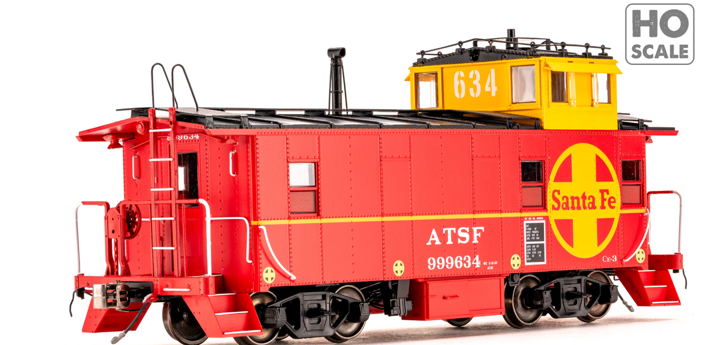 Class One Model Works CB00307 HO Scale - Peaked Roof Caboose Santa Fe #999634