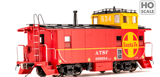 Class One Model Works CB00307 HO Scale - Peaked Roof Caboose Santa Fe #999634