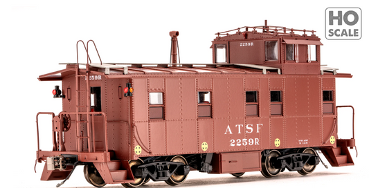 Class One Model Works - Peaked Roof Caboose Santa Fe #2259R HO Scale
