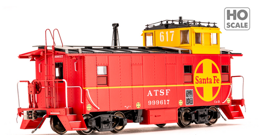 Class One Model Works - Peaked Roof Caboose Santa Fe #999617 HO Scale