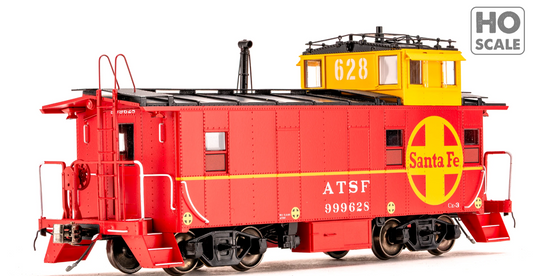 Class One Model Works - Peaked Roof Caboose Santa Fe #999628 HO Scale