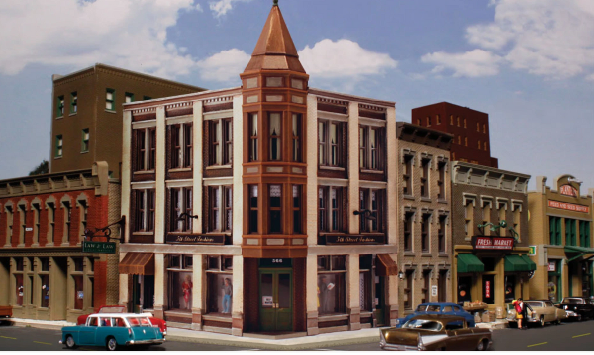 Design Preservation Models 12800 HO Scale - Corner Department Store Structure Kit