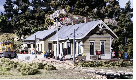 Design Preservation Models Gold Detailed Edition 40500 HO Scale - Coal River Passenger & Freight Depot Structure Kit