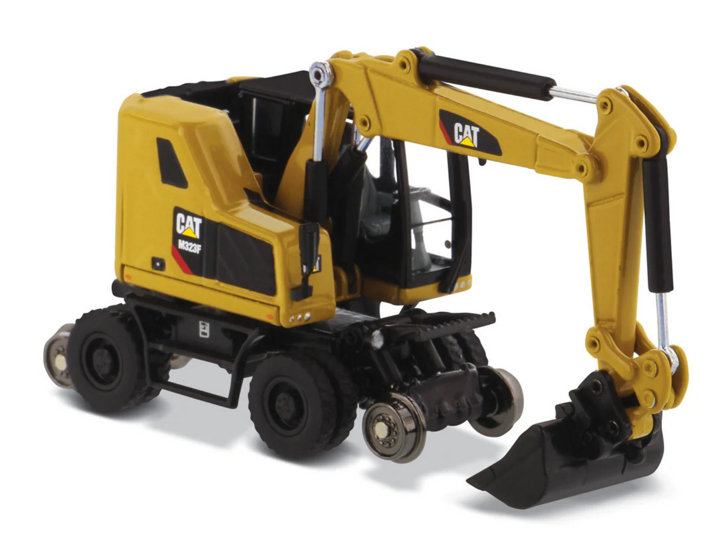 Diecast Masters 85656 HO Scale - Cat M323F Railroad Wheeled Excavator