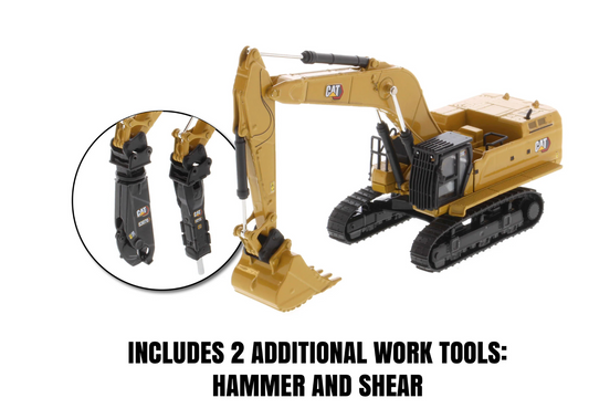 Diecast Masters 85688 HO Scale - Cat 395 Next Generation Hydraulic Excavator GP version (Includes 2 additional tools Hammer and Shear)