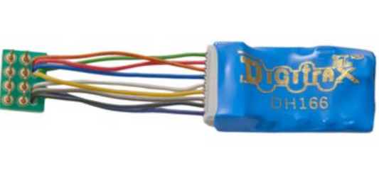 Digitrax DH166PS HO Scale - 1.5 Amp Premium Decoder with Digitrax Easy Connect 9 Pin to DCC Medium Plug 1.0” harness