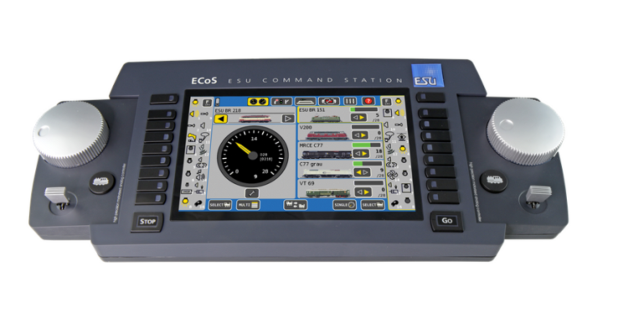 ESU 50220 - ECoS 2.5 DCC System With 7 Inch Capacitive Touch Screen & 6A 15-21V Power Supply