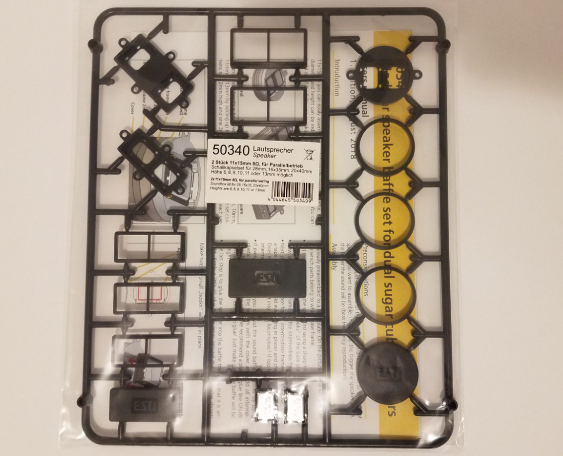 ESU Speaker 50340 - Modular Speaker Baffle Set ~ With 2 Sugar Cube Speakers