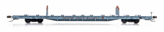 Homeshops Freelance Railroad - CSR 14017 - HO Scale Copper State Railway ScaleTrains BSC Finger Rack Flatcar