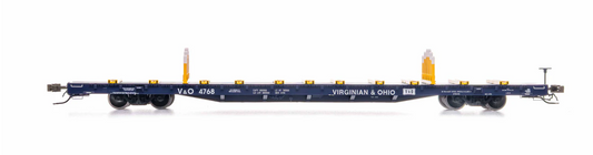 Homeshops Freelance Railroad  V&O 4768 - HO Scale Virginian & Ohio ScaleTrains BSC Finger Rack Flatcar