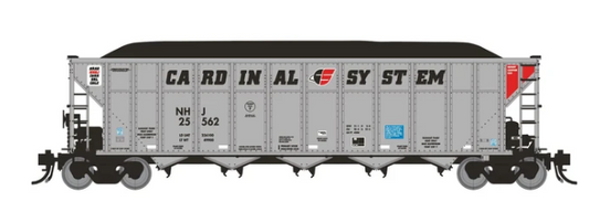 Homeshops / Rapido NHJ25658 HO Scale -  Cardinal System/New Hope & Jackson Autoflood III Coal Hopper #25658