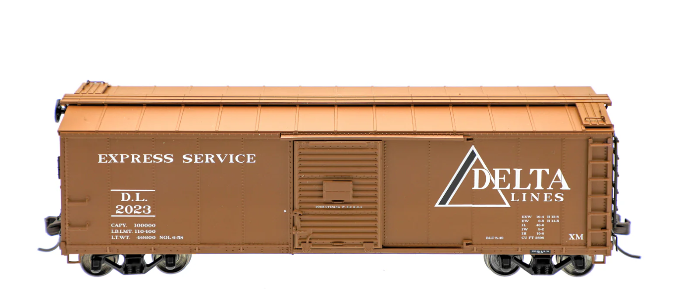 Homeshops /Atlas DL2041 HO Scale USRA Rebuilt Steel 40' Box Car Delta Lines #2041