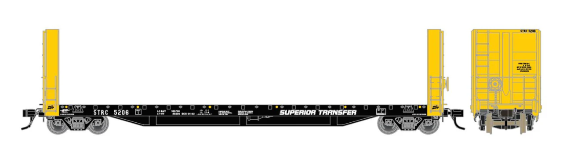 Homeshops Atlas 51'6" Bulkhead Flatcar - Freelance Railroad Superior Transfer #5252 HO Scale