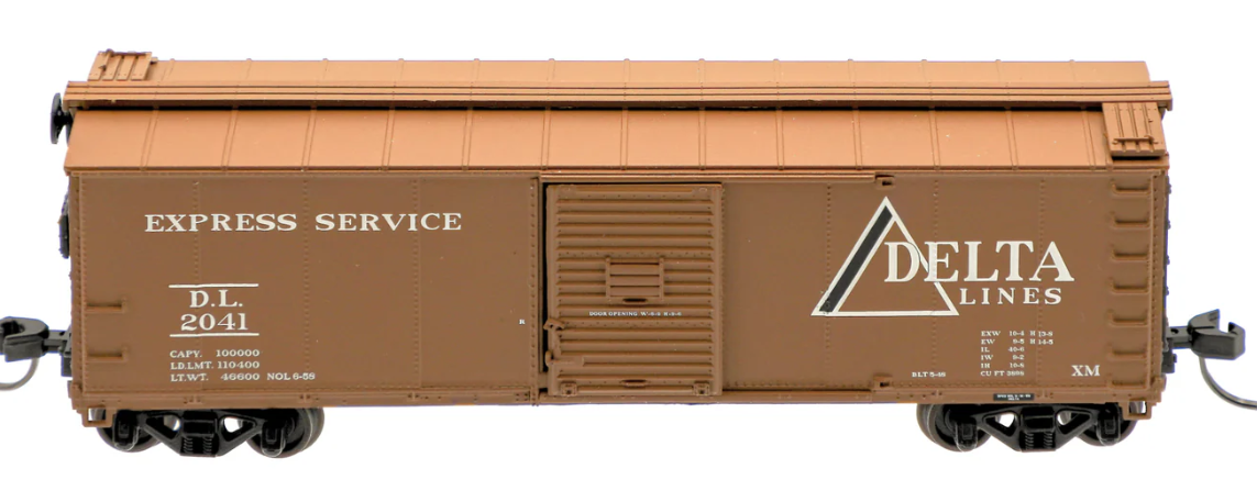 Homeshops /Atlas N Scale USRA Rebuilt Steel 40' Box Car Delta Lines #2041