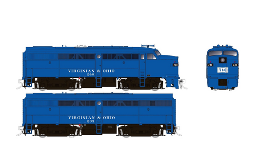 Homeshops / Rapido 37587 HO Scale - ALCo FA-1 + FB-1, DCC/Sound Virginian & Ohio #240 + #233