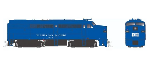 Homeshops / Rapido 37588 HO Scale - ALCo FA-1 + FB-1, DCC/Sound Virginian & Ohio #240 + #233 (Copy)
