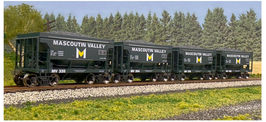 Homeshops / Fox Valley HFO005001 HO Scale - MV 335-354-379-393 - Mascoutin Valley Mining Fox Valley Ore Cars (4-Pack)