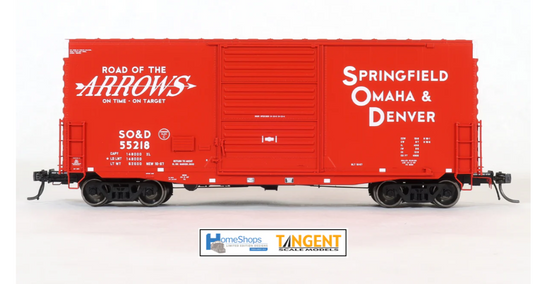 Homeshops /Tangent SOD55218 HO Scale PS40' Hy-Cube Box Car Springfield Omaha & Denver #55218