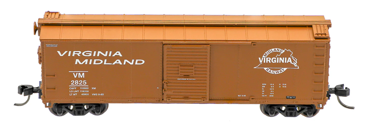 Homeshops /Atlas VM2886 N Scale USRA Rebuilt Steel 40' Box Car Virginia Midland #2886
