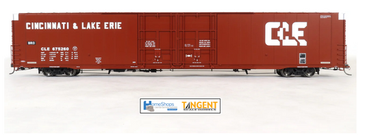 Homeshops /Tangent CLE675297 HO Scale 86' Double Plug Door Box Car Cincinnati & Lake Erie #675297