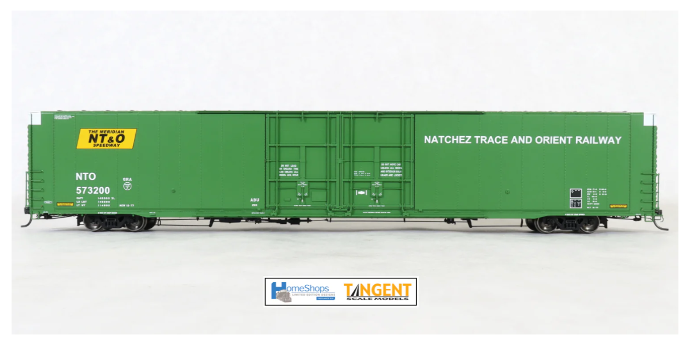 Homeshops /Tangent NTO573200 HO Scale 86' Double Plug Door Box Car Natchez Trace & Orient #573200