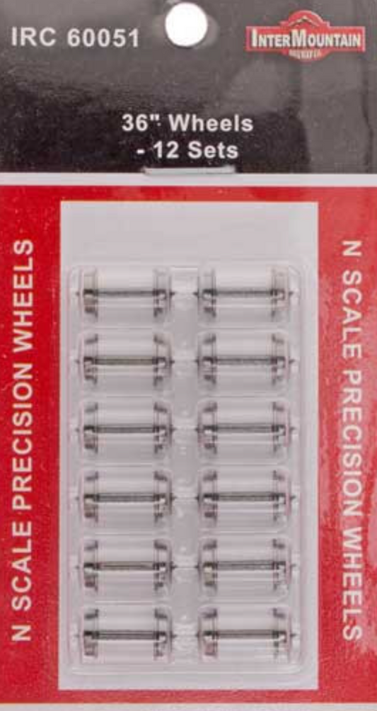 Intermountain 60051 N Scale - 36" Wheels 12 Axles
