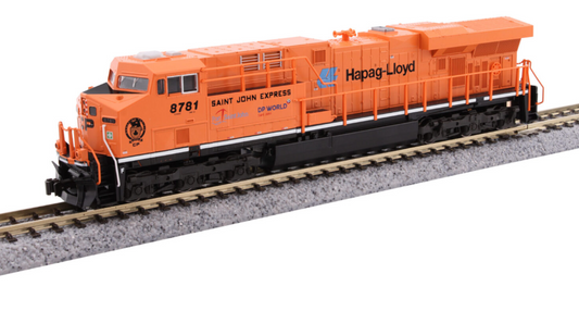 Kato 176-8961 N Scale - ES44AC DC/Silent (DCC Ready) Canadian Pacific (Hapag-Lloyd) #8781