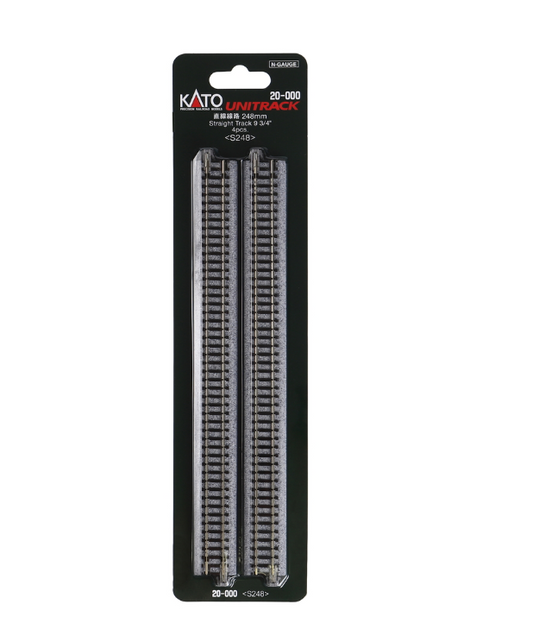 Kato Unitrack 20-000 248MM Straight Track (Quantity 4) N Scale