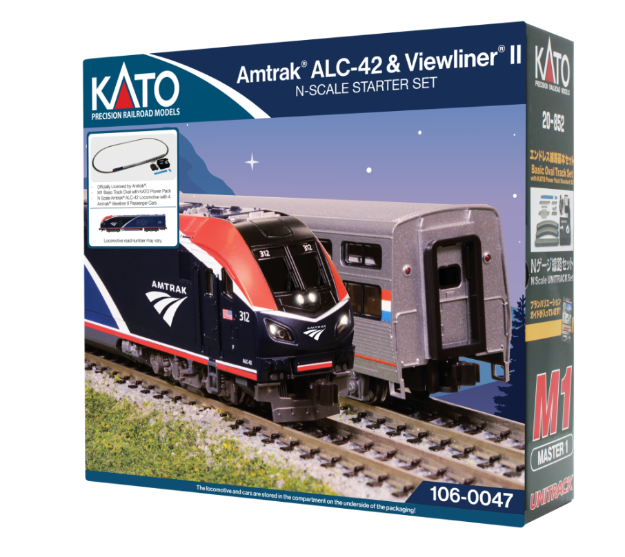Kato 106-0047 N scale -  ALC-42 Phase VII + Viewliner II Starter Set (DC Silent) Amtrak (AMTK) - N Scale