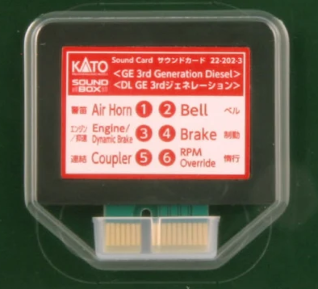 Kato Sound Card 22-202-3 Multi Scale - 3rd Generation GE Diesel for Soundbox