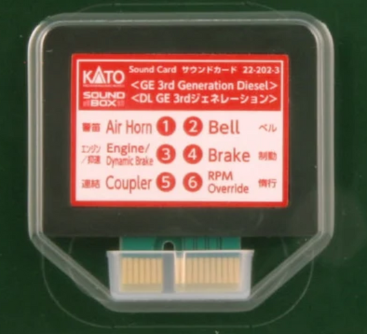 Kato Sound Card 22-202-3 Multi Scale - 3rd Generation GE Diesel for Soundbox