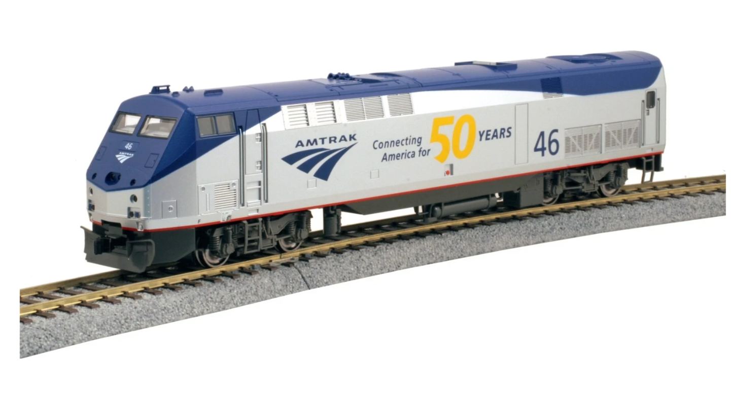 Kato 37-6112 HO Scale - P42 Engine Phase V Late #46 50th Anniversary Logo Amtrak