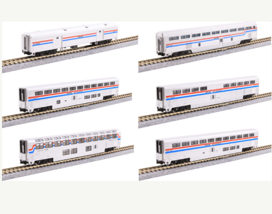 Kato 1063531 N Scale Amtrak Superliner Phase III 6-Car Set
