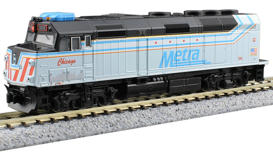 Kato 176-CHICAGO F40PH Chicago Metra "City of Chicago" w/ Ditch Lights N Scale