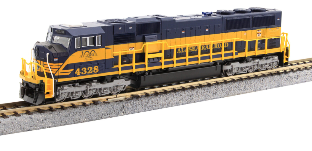 Kato 176-6412-S N Scale - SD70MAC DCC/Sound Alaska Railroad #4328 “100 Years”