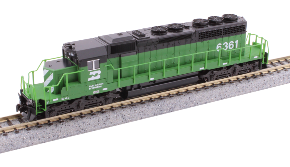 Kato 176-4823 N Scale - SD40-2 DC/Silent (DCC Ready) Burlington Northern #6361