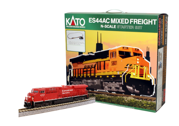 Kato Starter Set GE ES44AC "Gevo" And Mixed Freight Starter Set - Canadian Pacific N Scale
