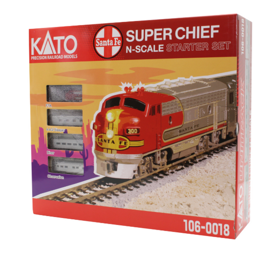 Kato 106-0018 Starter Set Santa Fe Super Chief N Scale